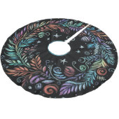 Hard Pastel Zeichne Weihnachtskranz Polyester Weihnachtsbaumdecke (Schrägansicht)