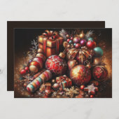 Hard Pastel Zeichne Weihnachtsmotifs Urlaub Feiertagskarte (Vorne/Hinten)