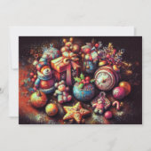 Hard Pastel Zeichne Weihnachtsmotifs Urlaub Feiertagskarte (Vorderseite)