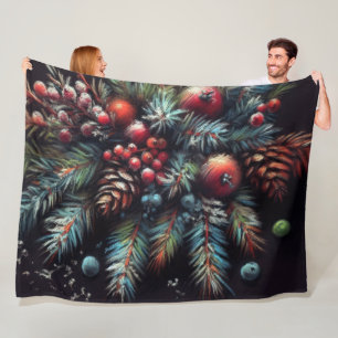 Hard Pastel Zeichne Weihnachtsmotifs Urlaub Fleecedecke