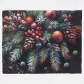 Hard Pastel Zeichne Weihnachtsmotifs Urlaub Fleecedecke (Vorderseite (Horizontal))