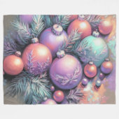 Hard Pastel Zeichne Weihnachtsmotive Lila Peach Fleecedecke (Vorderseite (Horizontal))