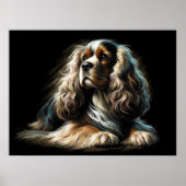 Hard Pastel Zeichnend Cocker Spaniel Poster (Vorne)