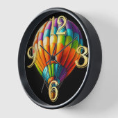Hard Pastel Zeichnend farbenfroher Heißluftballon Uhr (Winkel)