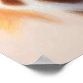 Hard Pastel Zeichnend Giraffe Poster (Ecke)