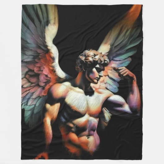 Hard Pastel Zeichnend Gorgeous Angel Fleecedecke (Vorderseite)