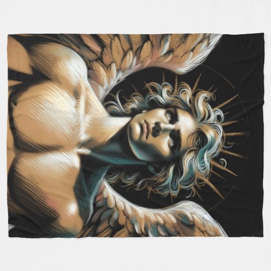 Hard Pastel Zeichnend Gorgeous Angel Fleecedecke (Vorderseite (Horizontal))