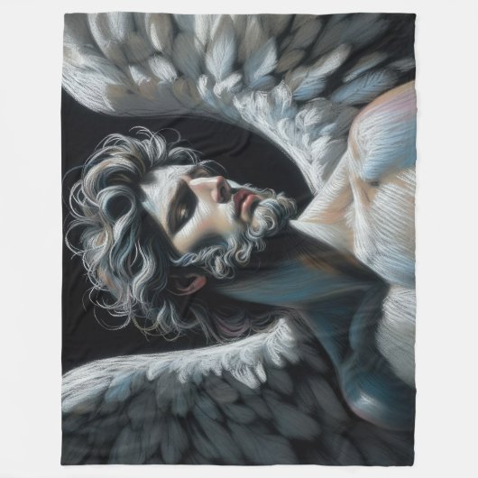 Hard Pastel Zeichnend Gorgeous Angel Fleecedecke (Vorderseite)