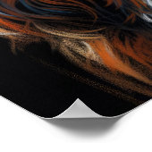 Hard Pastel Zeichnend König Charles Cavalier Spani Poster (Ecke)