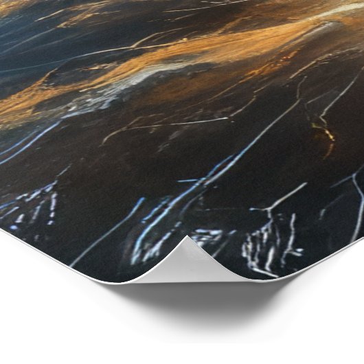 Hard Pastel Zeichnend Sturmwellen Poster (Ecke)