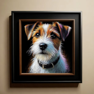 Hard Pastel Zeichnend Terrier Poster