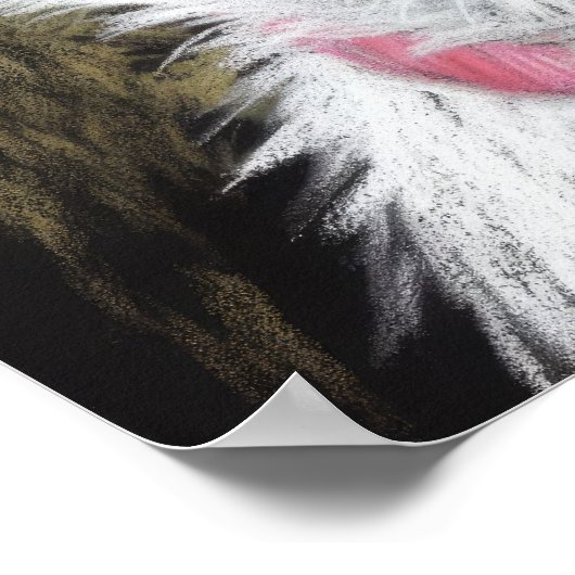 Hard Pastel Zeichnend Terrier Poster (Ecke)