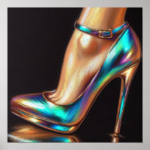 Hard Pastel Zeichnend weibliche Foot Iridescent He Poster (Vorne)
