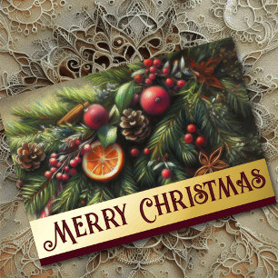 Hard Pastel Zeichnend Weihnachtsgrün Folien Feiertagskarte