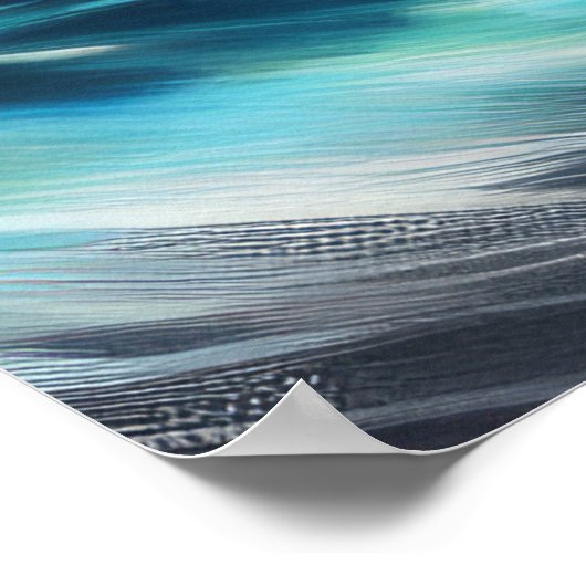 Hard Pastel Zeichnend Wellen an einem Strand III Poster (Ecke)