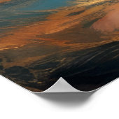 Hard Pastel Zeichnend Wellen an einem Strand IV Poster (Ecke)