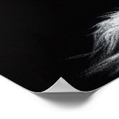 Hard Pastel Zeichnend Wolf Howling Poster (Ecke)