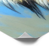 Hard Pastel Zeichnend Wolf Poster (Ecke)