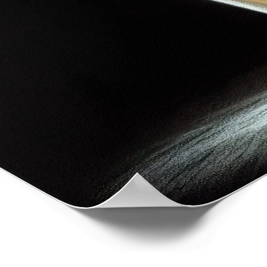 Hard Pastel Zeichnend Wolf Poster (Ecke)