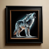 Hard Pastel Zeichnend Wolf Poster