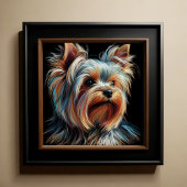 Hard Pastel Zeichnend Yorkshire Terrier Yorkie Poster