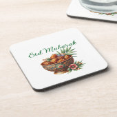 Hard plastic coaster-Eid Mubarak Tableware Getränkeuntersetzer (Linke Seite)