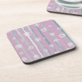Hard Plastic Coaster – Gingham Orchard Getränkeuntersetzer (Linke Seite)