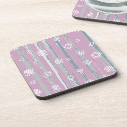 Hard Plastic Coaster – Gingham Orchard Getränkeuntersetzer (Linke Seite)