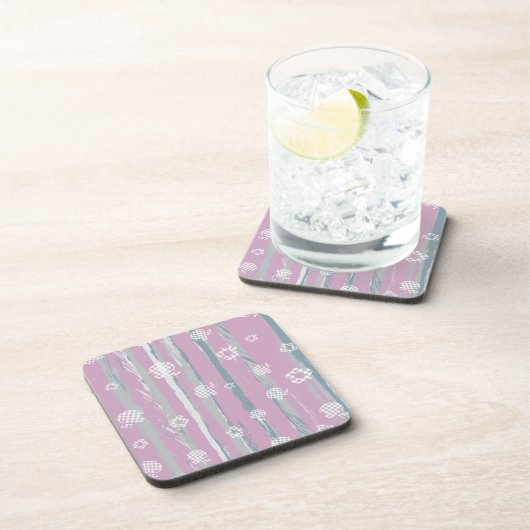 Hard Plastic Coaster – Gingham Orchard Getränkeuntersetzer (Rechte Seite)