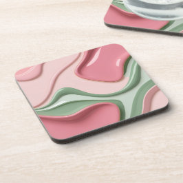 Hard plastic coaster in stylish graphic getränkeuntersetzer