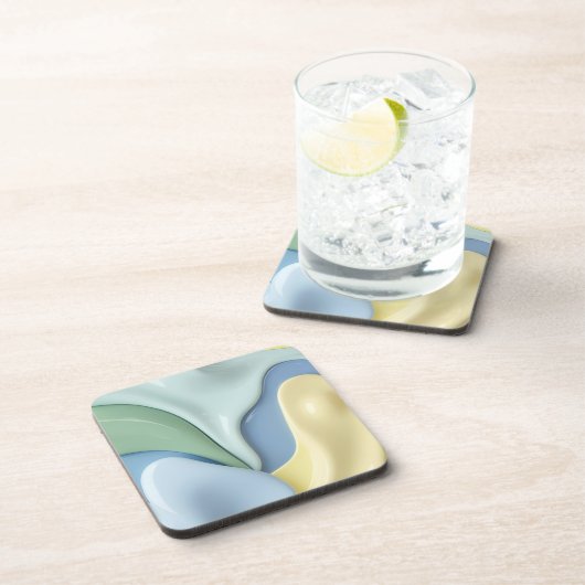 Hard plastic coaster in stylish graphic getränkeuntersetzer (Rechte Seite)