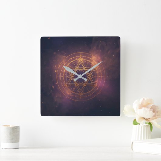 Hard plastic coaster quadratische wanduhr (Zuhause)