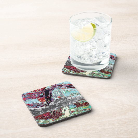 Hard Plastic Coaster – Strata Pulse Getränkeuntersetzer (Rechte Seite)