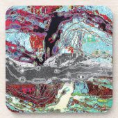 Hard Plastic Coaster – Strata Pulse Getränkeuntersetzer (Vorderseite)