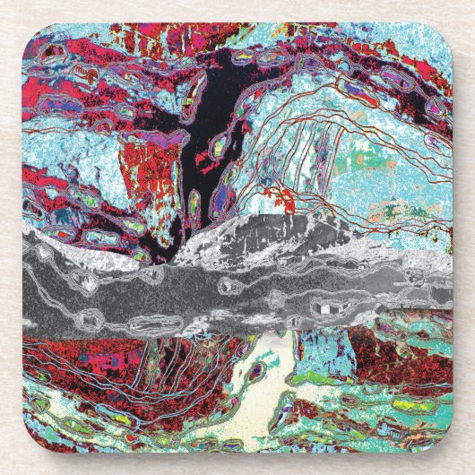 Hard Plastic Coaster – Strata Pulse Getränkeuntersetzer (Vorderseite)