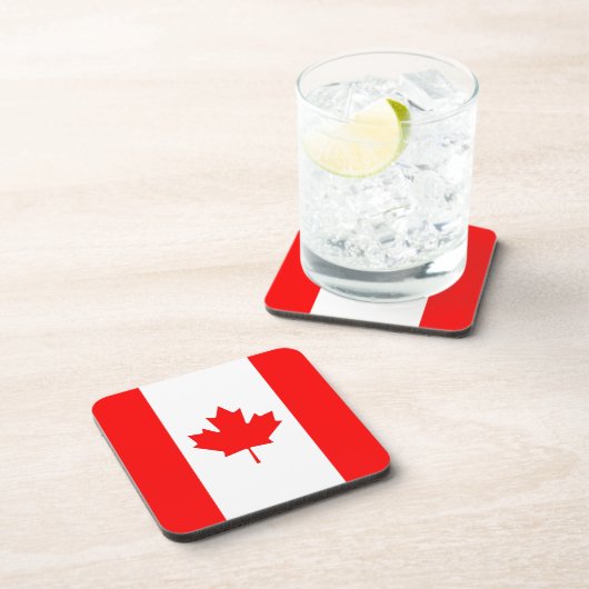 Hard plastic coaster with flag of Canada Getränkeuntersetzer (Rechte Seite)