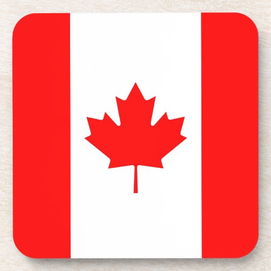Hard plastic coaster with flag of Canada Getränkeuntersetzer (Vorderseite)