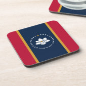 Hard plastic coaster with flag of Mississippi, USA Getränkeuntersetzer (Linke Seite)