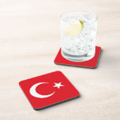 Hard plastic coaster with flag of Turkey Getränkeuntersetzer (Rechte Seite)