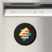 Hard Play Hard Cool Design Classic Magnet (In Situ (Geschirrspüler))