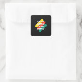Hard Play Hard Cool Design Classic Quadratischer Aufkleber (Tasche)