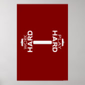 Hard Play Hard Fitness Poster (Vorne)