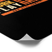 Hard Play Hard Nice Sprichwort Geschenke Idee zu ü Poster (Ecke)