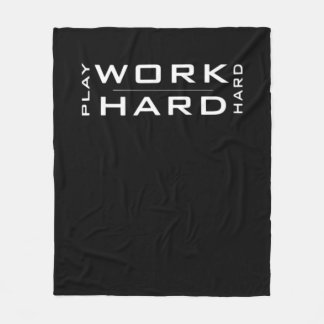 Hard Play Hard Wnite & Black Classic Fleecedecke