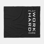Hard Play Hard Wnite & Black Classic Fleecedecke (Vorderseite (Horizontal))