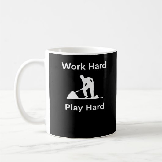Hard Play Hard Worker - White Classic Kaffeetasse (Links)