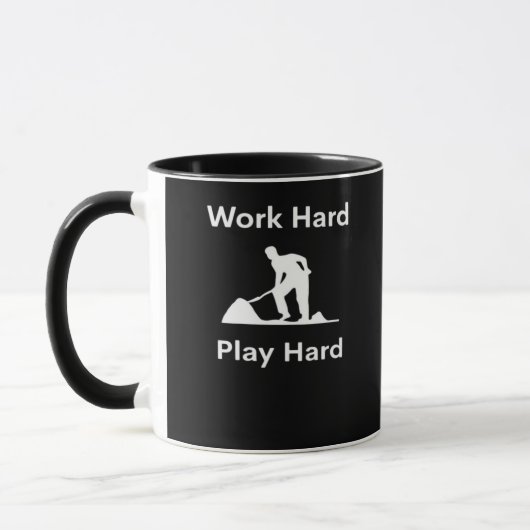 Hard Play Hard Worker - White Classic Tasse (Links)
