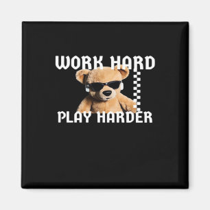 Hard Play - Teddy Bären Classic Magnet
