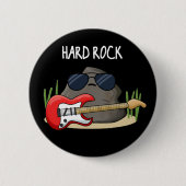Hard Rock Funny Geology Music Pub Dark BG Button (Vorderseite)
