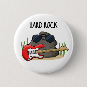 Hard Rock Funny Geology Music Puff Button